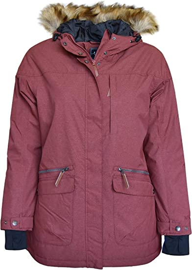 Pulse Women's Plus Size Extended Insulated Ski Parka Societe Coat