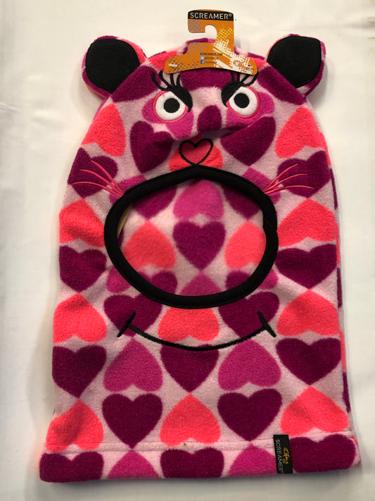 Kids Heart Kitty Facemask: Pink